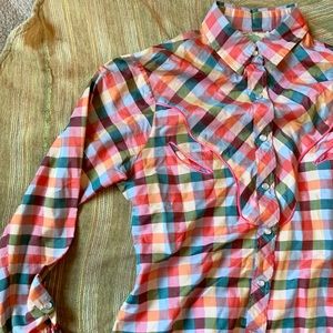 Vintage Silk Western Blouse